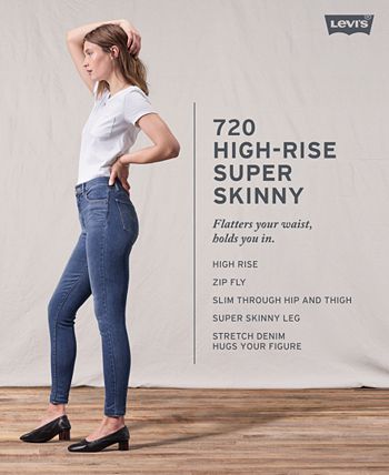 gordijn een miljoen Heer Levi's Women's 720 High Rise Super Skinny Jeans in Short Length & Reviews -  Jeans - Women - Macy's