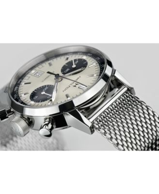 Men's Swiss Automatic Chronograph Intra-Matic Stainless Steel Mesh Bracelet Watch 40mm