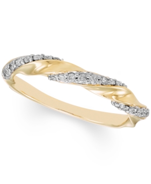 image of Diamond Twist Band (1/4 ct. t.w.) in 10k Gold
