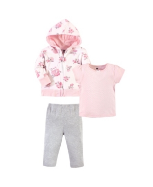 Toddler Boys 3 Piece Cotton Hoodie Tee Top and Pant Set