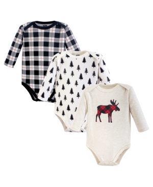 Baby Girls 3 Piece Cotton Long-Sleeve Bodysuits