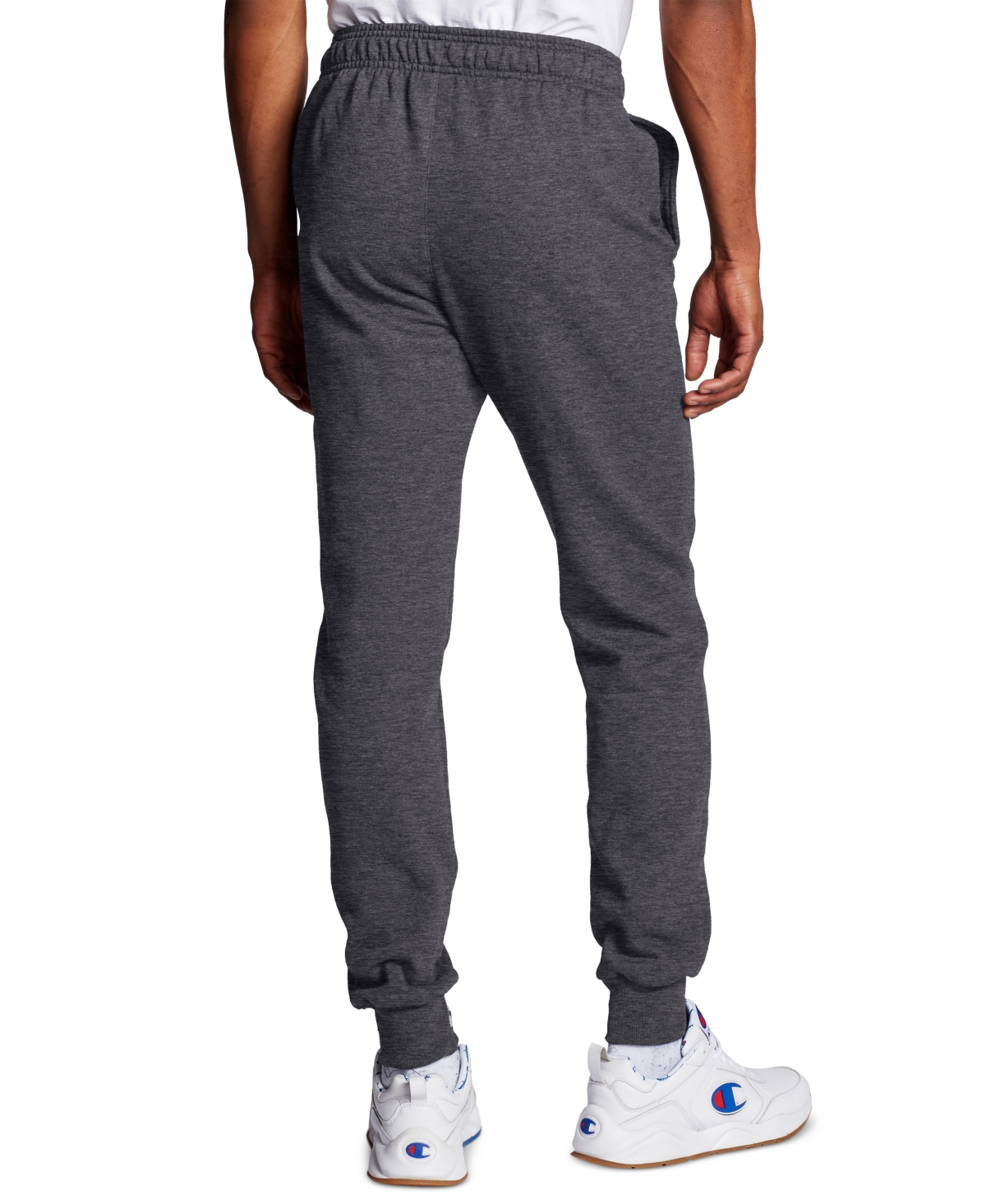 Champion Men s Powerblend Fleece Jogger Pants White Smart Closet