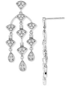 image of Diamond Chandelier Drop Earrings (1 ct. t.w.) in 14k White Gold
