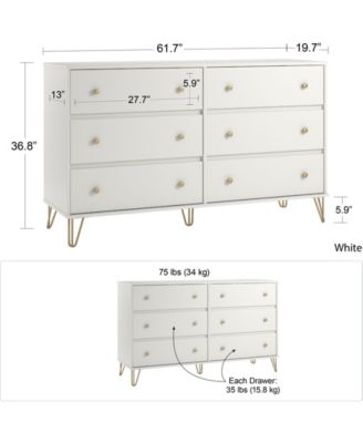 Novogratz Collection Novogratz Finley 6 Drawer Dresser