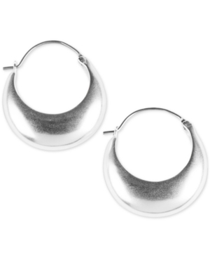 image of Lucky Brand Silver-Tone Hollowform Hoop Earrings