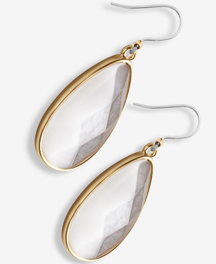 Lucky Brand GoldTone Crystal Drop Earrings Macy's