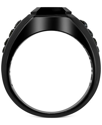 EFFY Collection - Men's Onyx & Black Spinel Ring in Black PVD over Sterling Silver