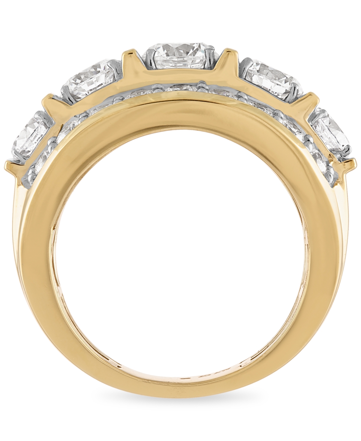 Men's Diamond Large Cluster Statement Ring (7 ct. t.w.) in 10k Gold