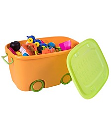 Stackable Toy Storage Box with Wheels, Large
