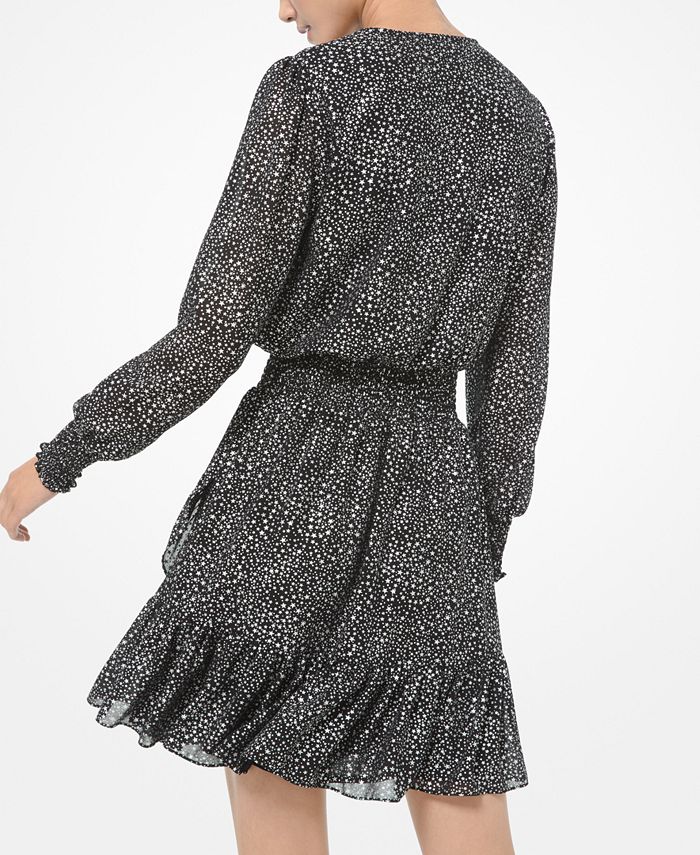 Michael Kors Star Print Ruffled Dress Macy s