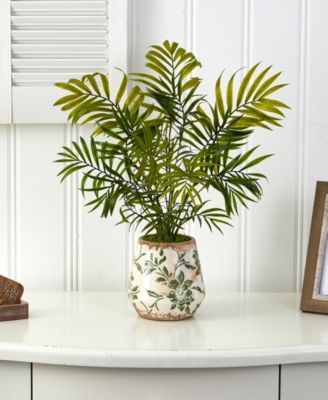 Mini Areca Palm Artificial Plant in Floral Vase