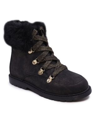 image of Little Girls Combat Boot Side Zipper
