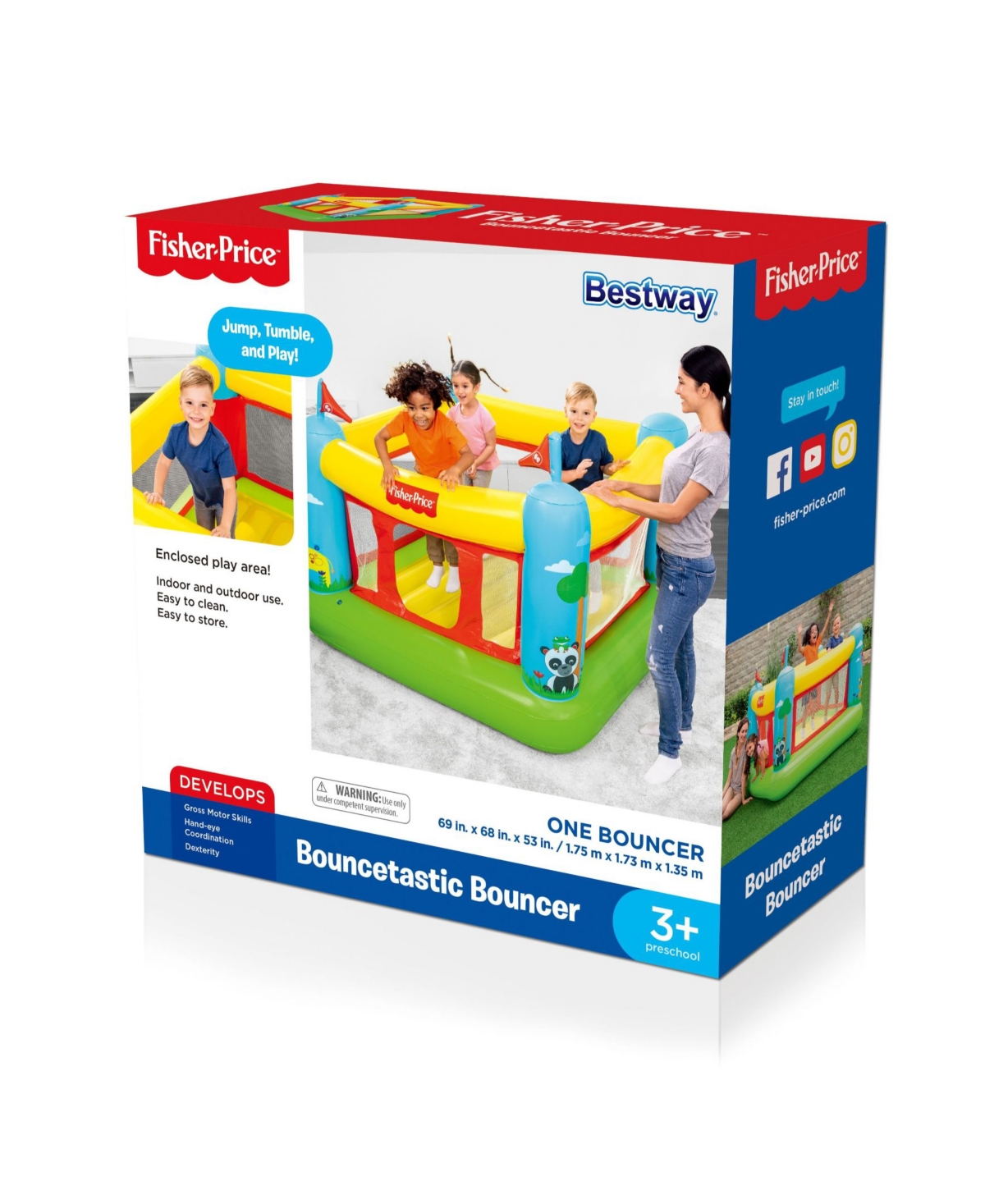Wowmazing Bestway Fisher-price Bouncetastic Bouncer In Multi