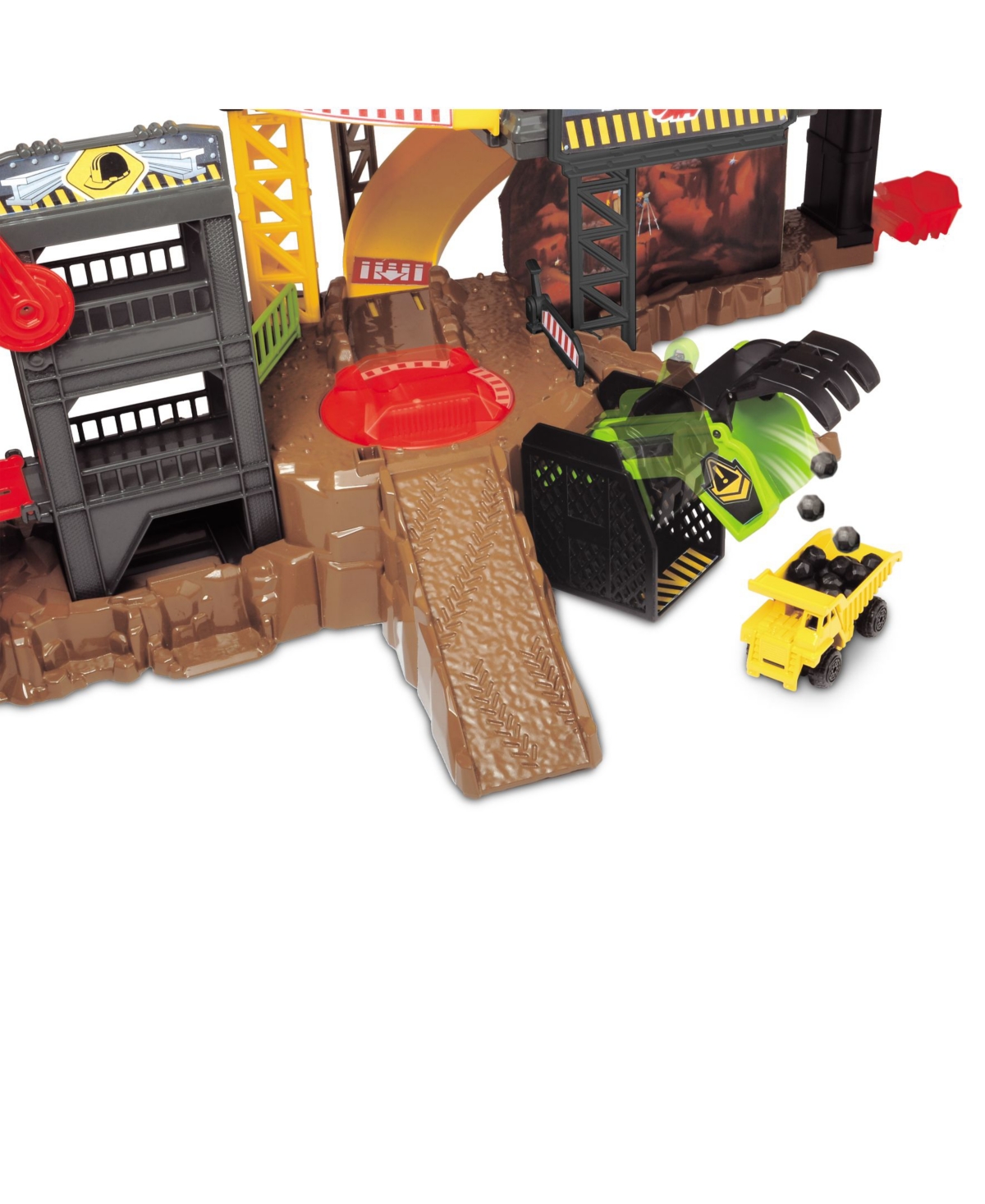 Shop Dickie Toys Hk Ltd Dickie Toys Construction Playset With 4 Die-cast Cars In Yellow