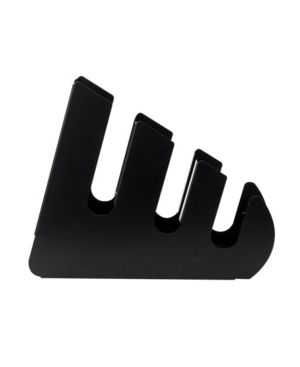 Mind Reader 3 Compartment Curved Holder Multi-Section Organizer for Stacked Hot or Cold Disposable Cups Lids