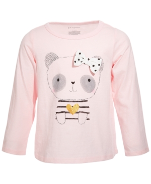image of First Impressions Toddler Girls Panda Bow T-Shirt, Created for Macy-s