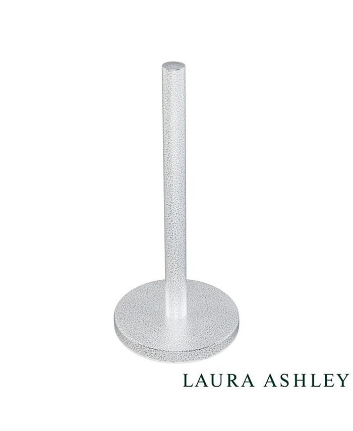 Laura Ashley Speckled Paper Towel Holder in White - Freestanding