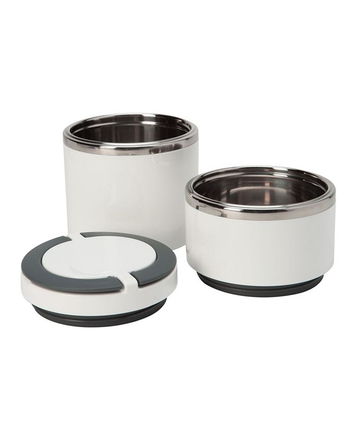 Kitchen Details Tier Round Twist Stainless Steel Insulated Lunch Box