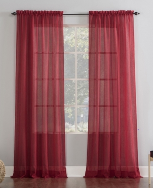 No. 918 Crushed Sheer Voile 51" X 108" Curtain Panel In Red