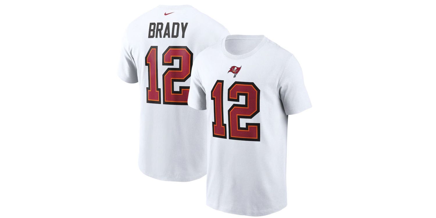 Tampa Bay Buccaneers Men's Pride Name and Number Wordmark T-Shirt Tom Brady