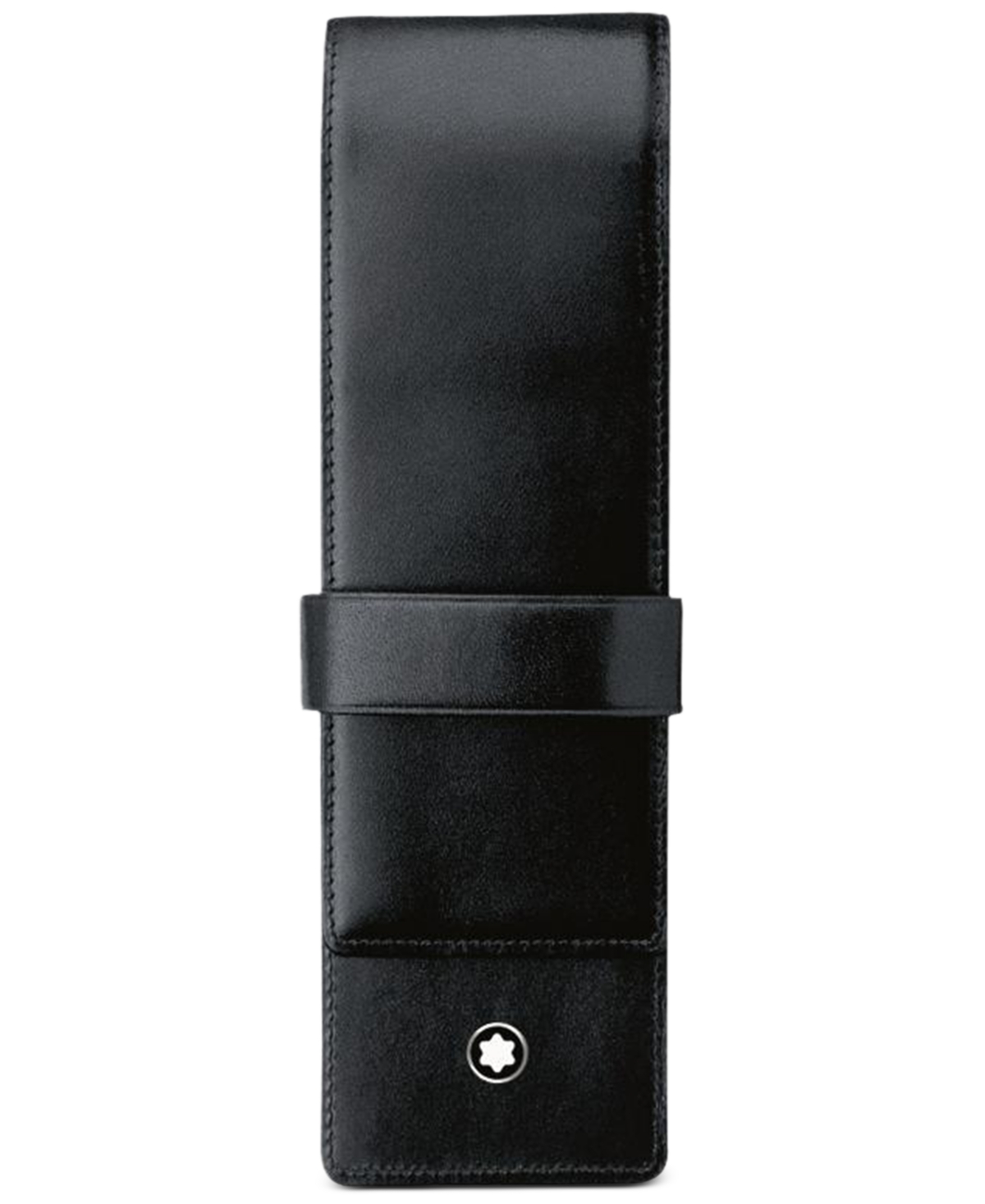 Shop Montblanc Meisterstuck Leather 2-pen Pouch In Black