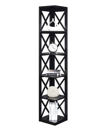 Convenience concepts oxford 5 on sale tier corner bookcase