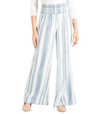 Indigo rein striped linen pants online