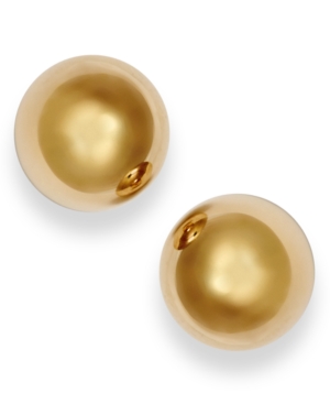 Signature Gold Ball Stud Earrings 6mm in 14k Gold over Resin