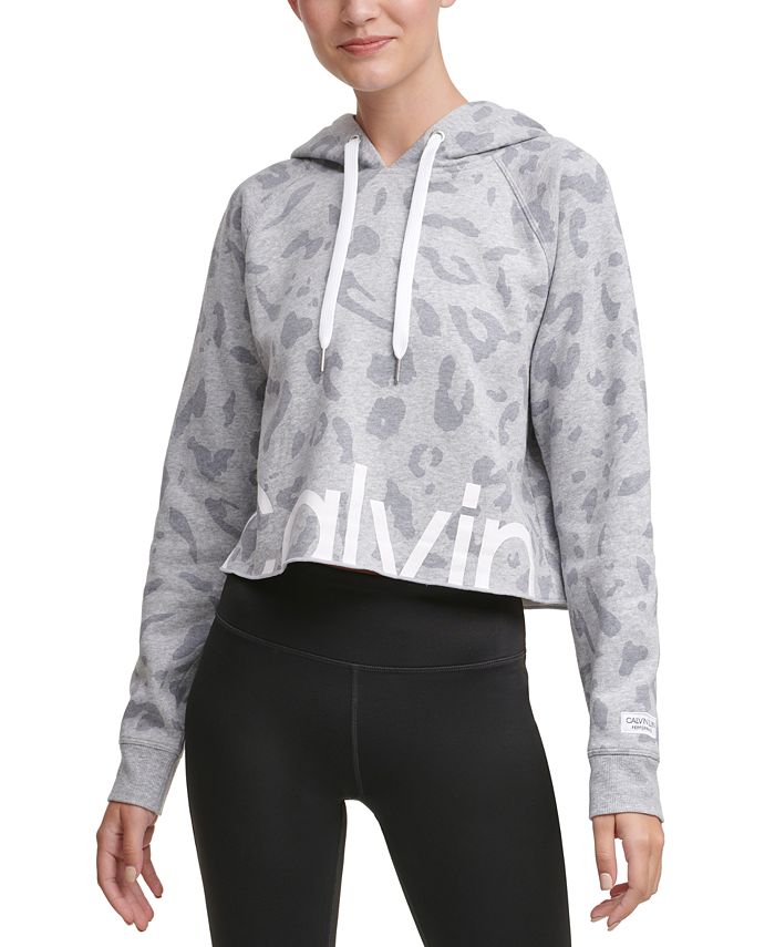Smaak puree Langskomen Calvin Klein Printed Cropped Logo Hoodie & Reviews - Tops - Women - Macy's