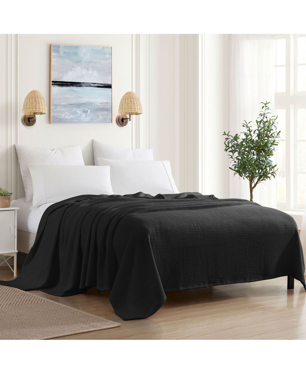 Sweet Home Collection Closeout! Hotel Grand Full/queen Blanket In Black