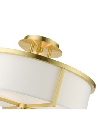 Wesley 3 Lights Semi Flush