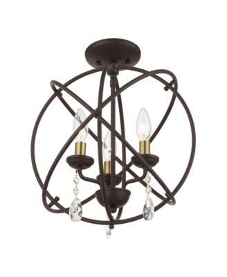 Aria 3 Lights Convertible Chandelier or Semi Flush