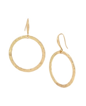 image of Robert Lee Morris Soho Hammered Gypsy Hoop Earrings