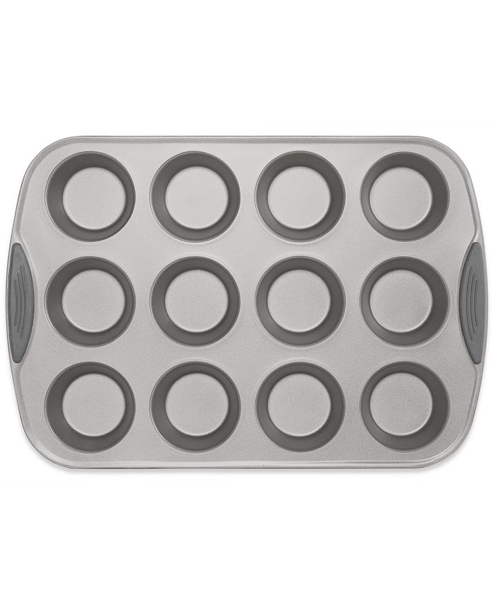 Master Cuisine 12-Cup Muffin Pan with Silicone Handles