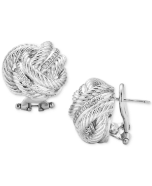 image of Diamond Love Knot Stud Earrings (1/4 ct. t.w.) in Sterling Silver