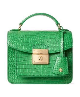 croc embossed satchel