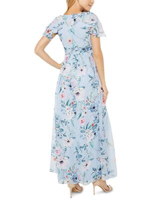 Robe Adrianna Papell Taille 8 - Chiffon Layered & Dentelle - Gris Charbon - Neuve Sans étiquettes