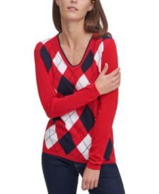 Colorblocked Argyle Sweater