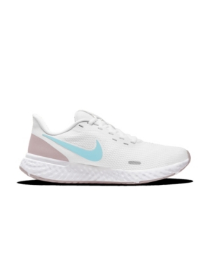 Nike Women's Revolution 5 Running Sneakers From Finish Line In White, Glacier