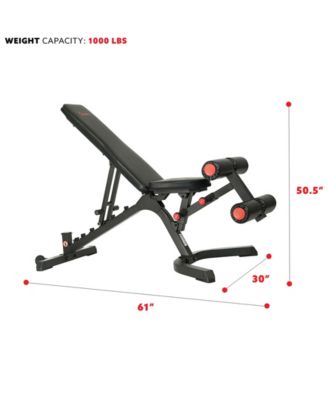 Fully Adjustable Power Zone Utility Heavy Duty Weight Bench with 500 lb Max Weight, Black