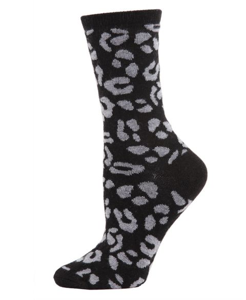 Носки Leopard Animal Cashmere, средней высоты — MeMoi, цвет: Чёрный