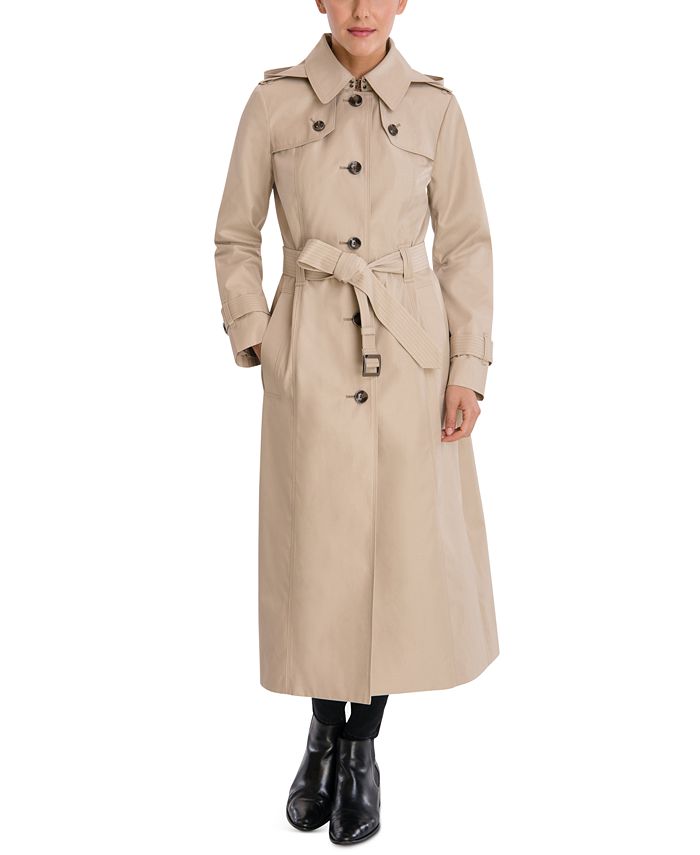 Single Ted Hooded Maxi Trench Coat, How Much Is A London Fog Trench Coat