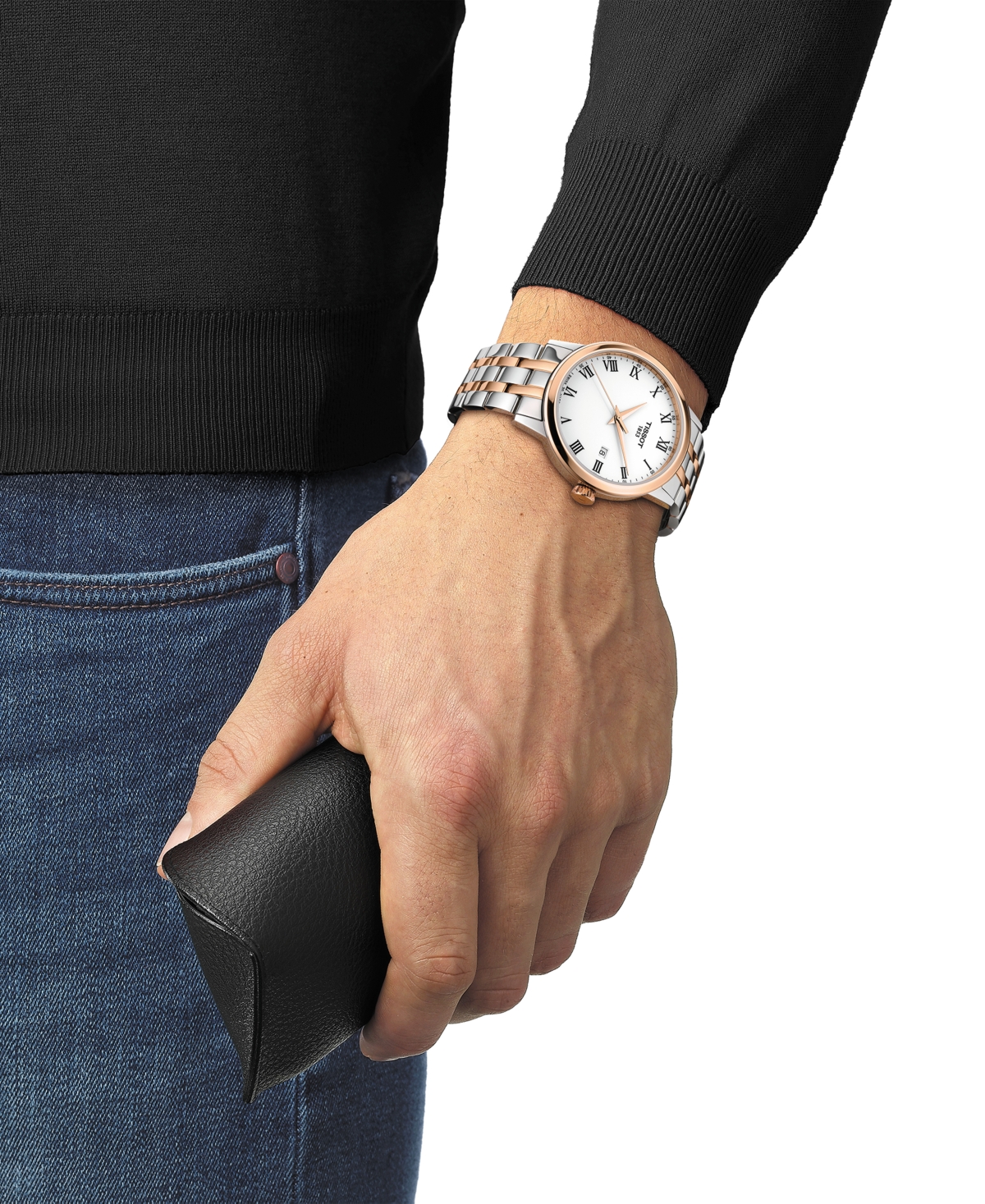 Shop Tissot Men's Swiss Classic Dream Two-tone Stainless Steel Bracelet Watch 42mm In White