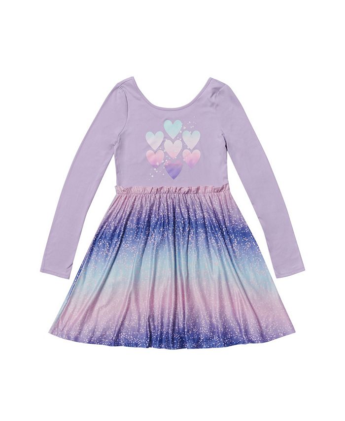 Epic Threads Big Girls Long Sleeve Ruffle Waist Graphic Skater