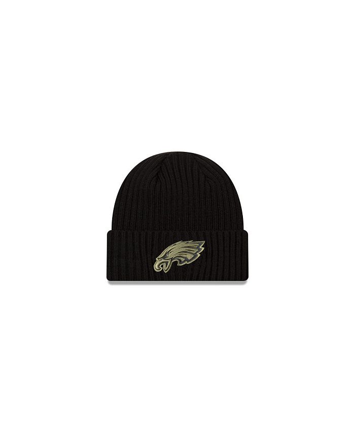 Men's New Era Black Philadelphia Eagles 2020 Salute to Service Cuffed Knit  Hat