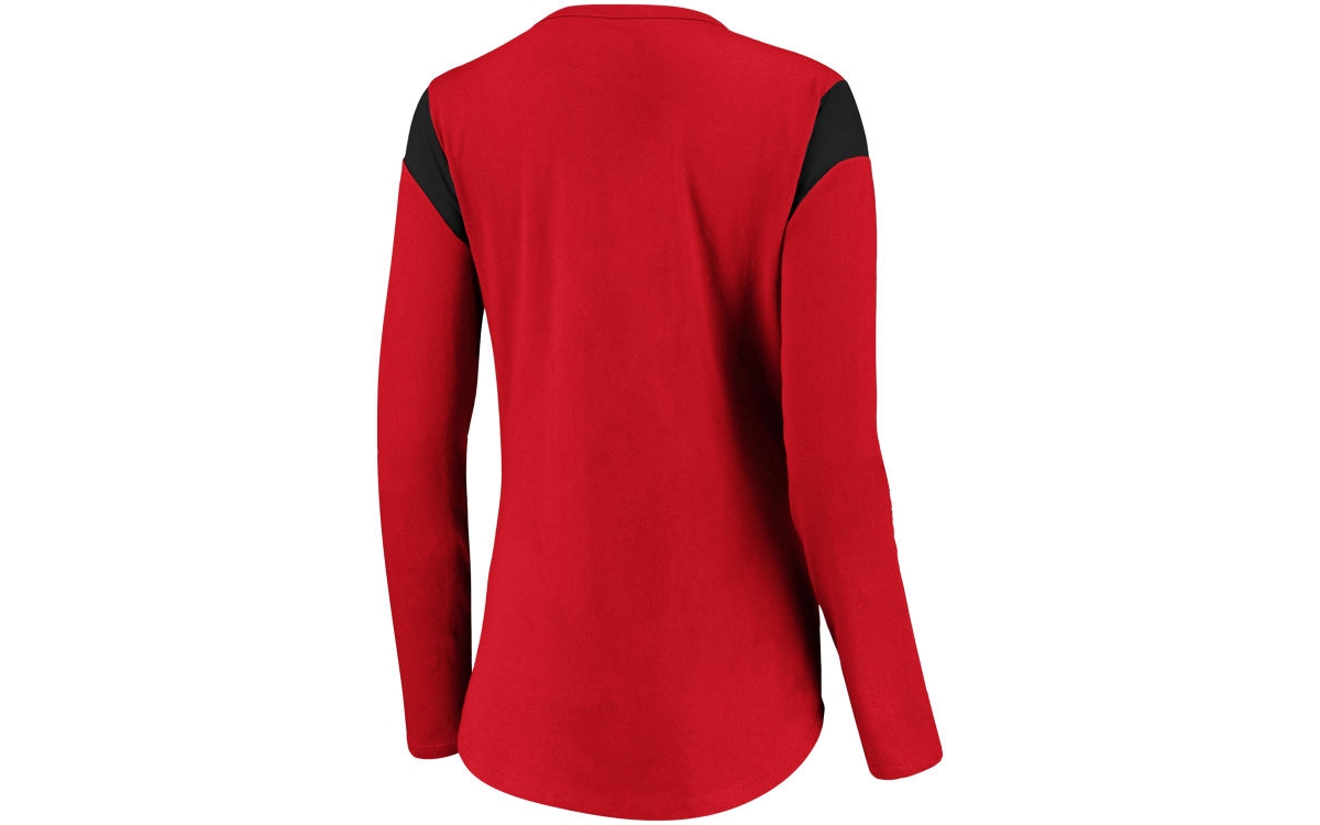 MAJESTIC CHICAGO BLACKHAWKS WOMEN'S ICONIC LACE UP LONG SLEEVE SHIRT 