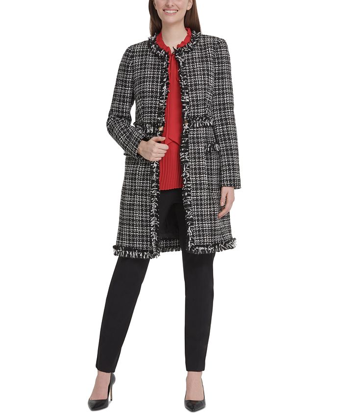 Dkny cheap tweed coat