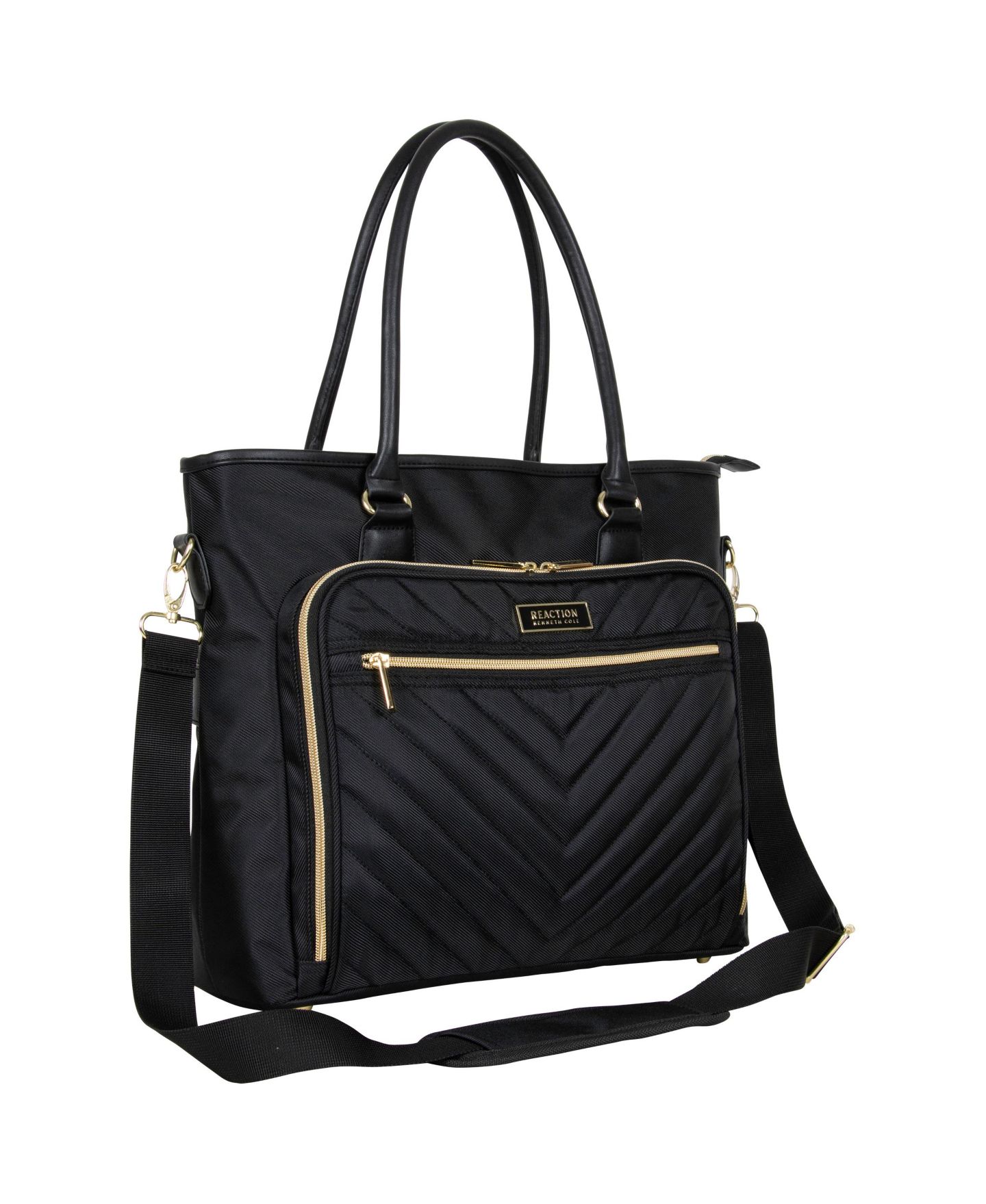 Сумка Kenneth Cole Reaction Chelsea Chevron 15" Laptop & Tablet Business Tote, цвет: Чёрный — фото 1