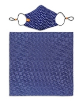 ConStruct x Best Friends Unisex Mini Paws Curved Mask and Bandana Set - Navy