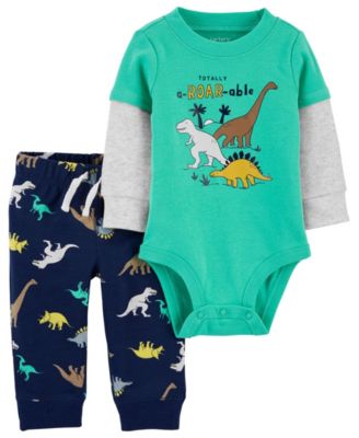 Carter's Carters Baby Boy 2-Piece Dinosaur Bodysuit Pant Set - Macy's